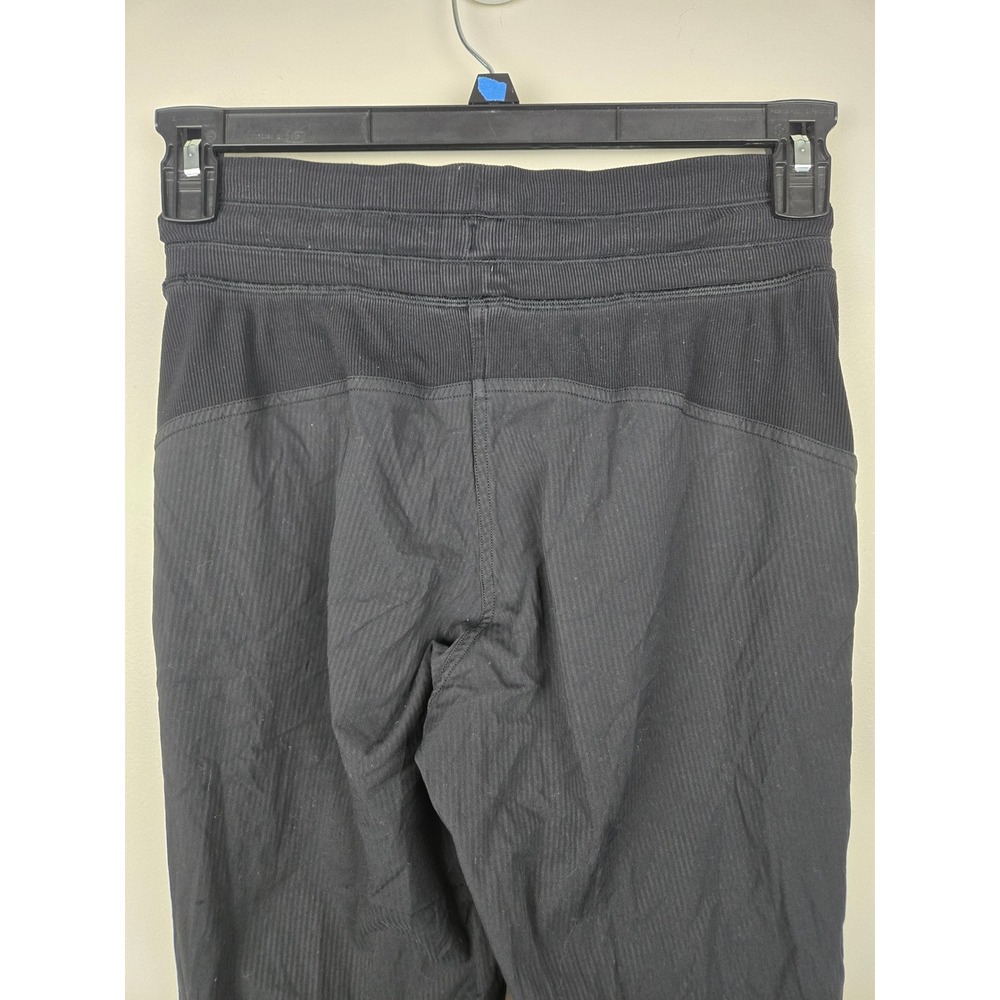 Lululemon Studio Jogger Black Pinstripe Textured Pants Size 4 Womens - Picture 9 of 14